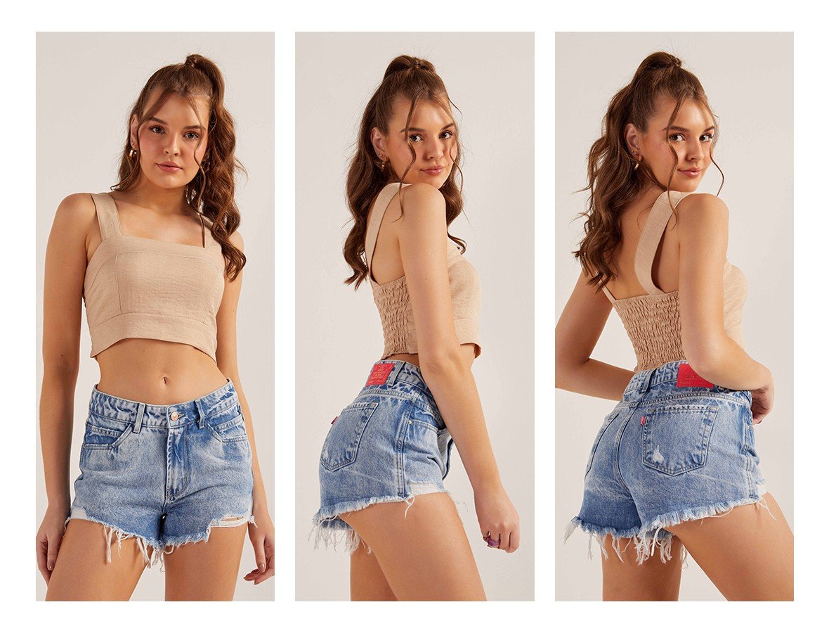 dz6620 alg shorts jeans feminino low barra irregular denim zero trio