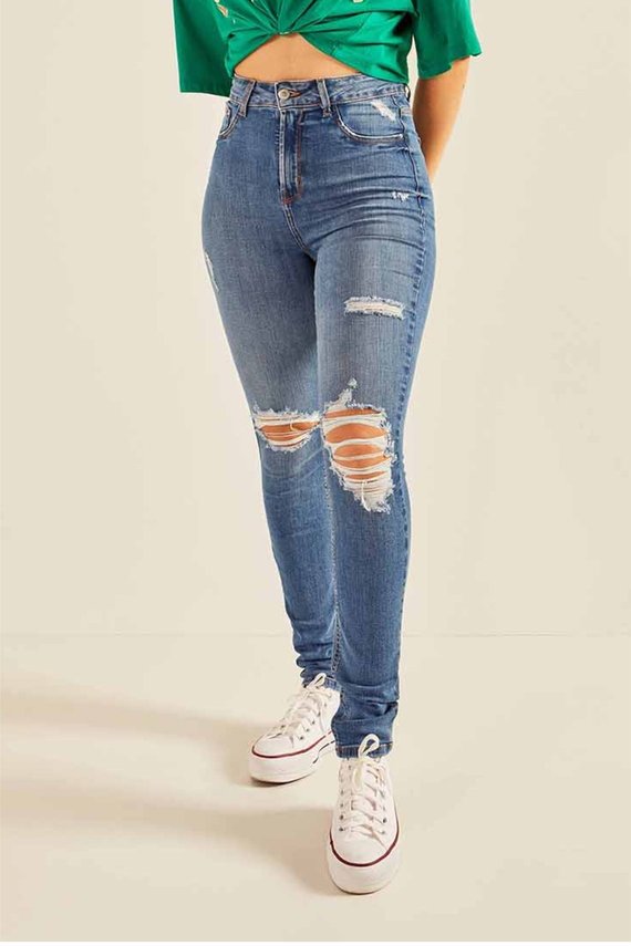Calça Jeans Feminina Skinny Hot Pants Tradiciona - DZ20235