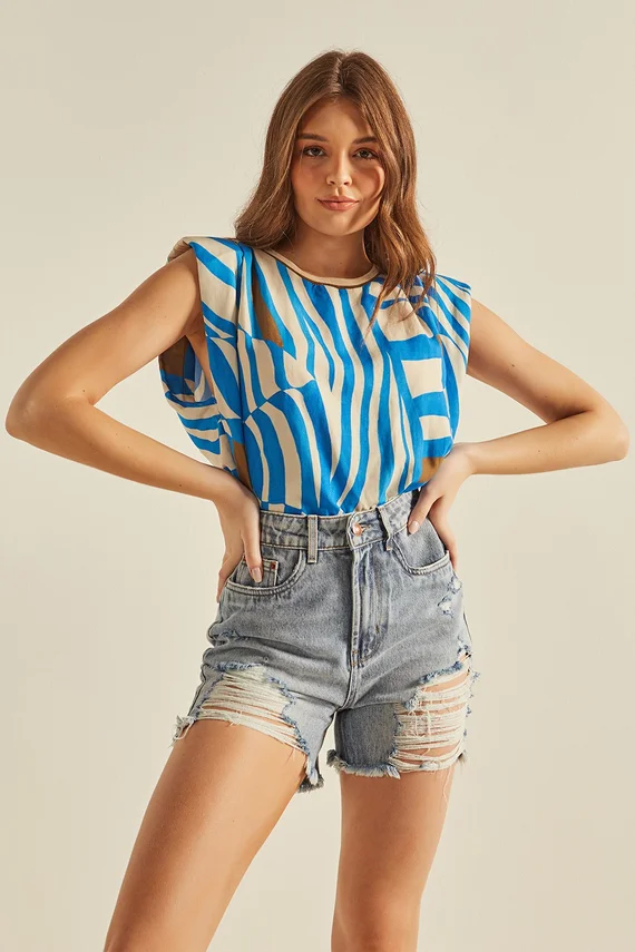 Bermuda Jeans Feminina Retrô Destroyed - DZ4066