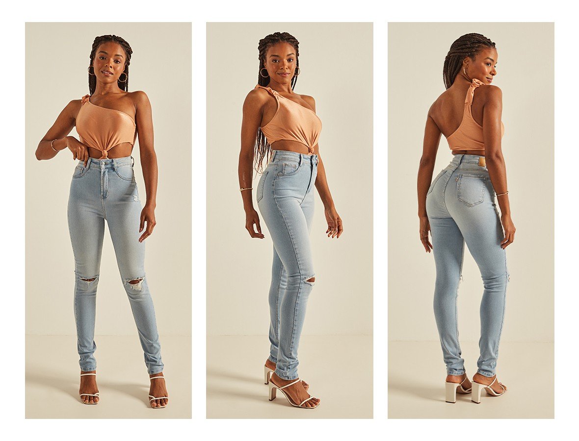 dz20256 com calca jeans feminina skinny hot pants cigarrete com rasgo denim zero trio