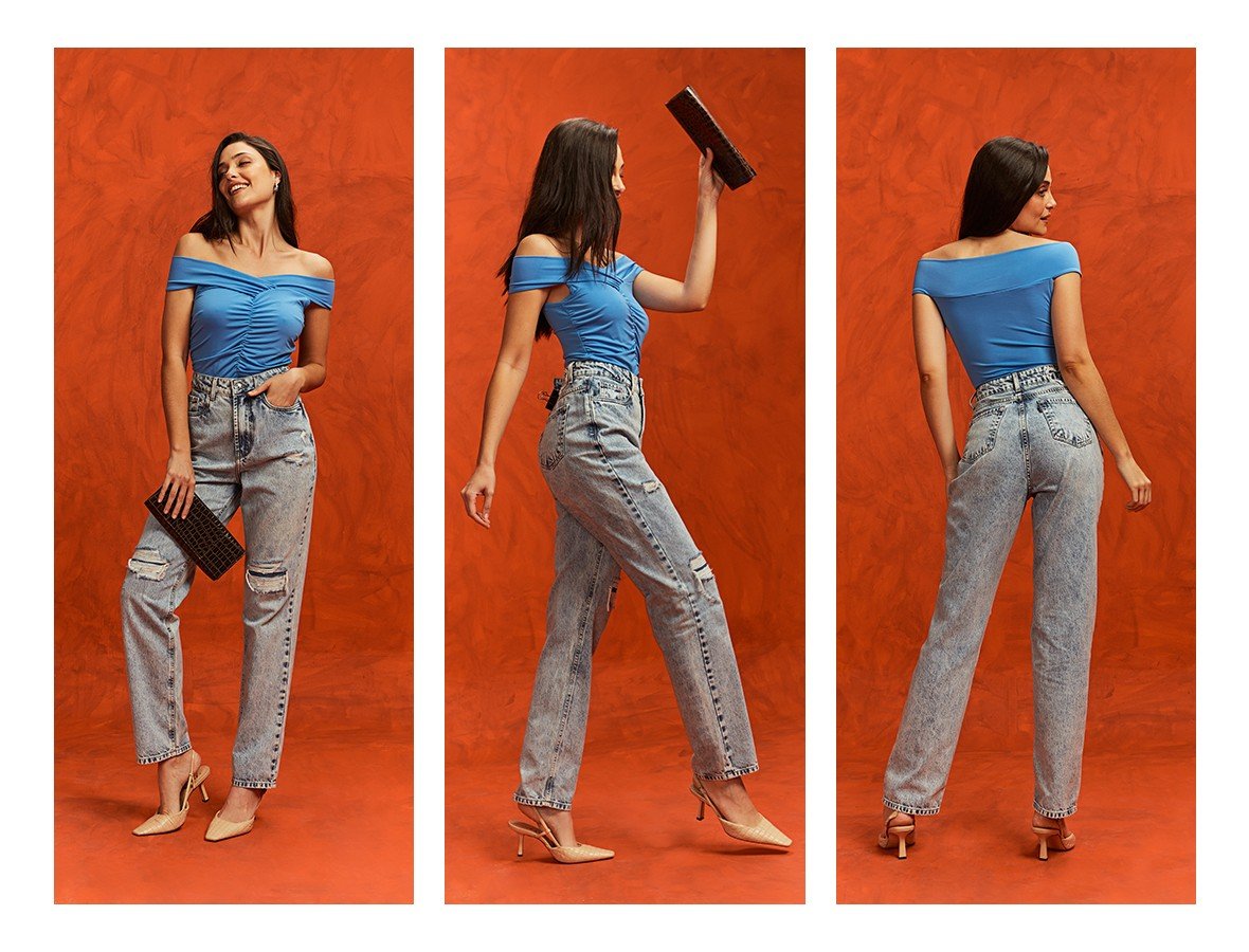 dz20201 alg calca jeans feminina dad pants com ragos no joelho denim zero trio