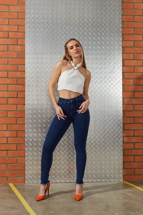 Calça Jeans Feminina Skinny Média Cigarrete - DZ20275