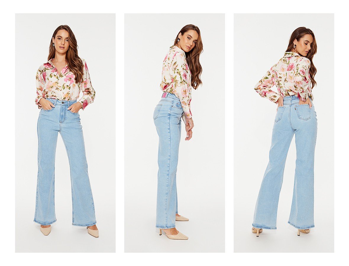 dz20326 com calca jeans feminina wide leg fit alongada denim zero trio