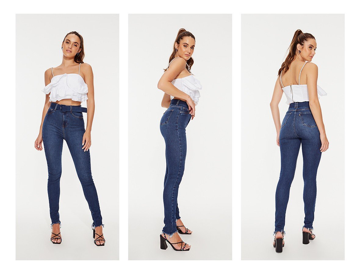 dz20315 re calca jeans feminina skinny hot pants tradicional denim zero trio