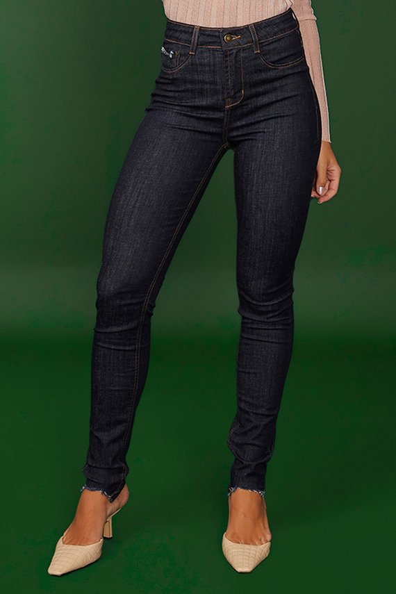 Calça Jeans Feminina Skinny Média Tradicional - DZ20332