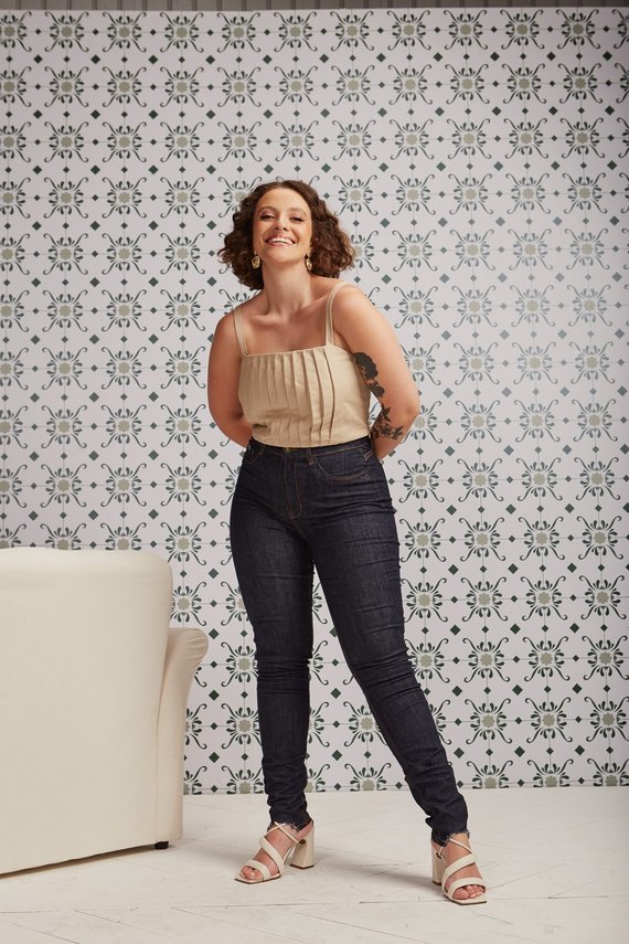 Calça Jeans Feminina Skinny Média Tradicional - DZ20332