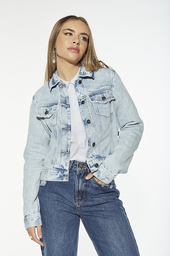 Jaqueta Jeans Feminina Regular - DZ9180
