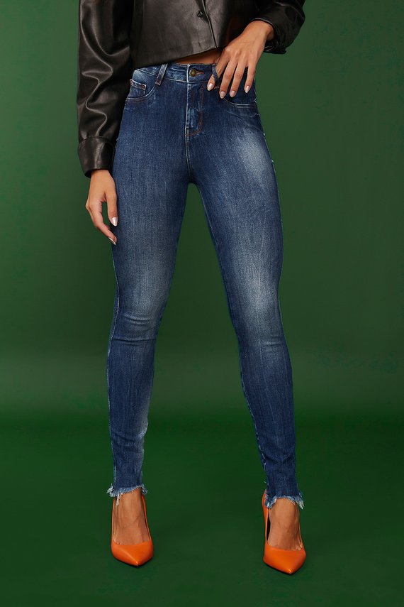 Calça Jeans Feminina Skinny Média Cigarrete - DZ20345