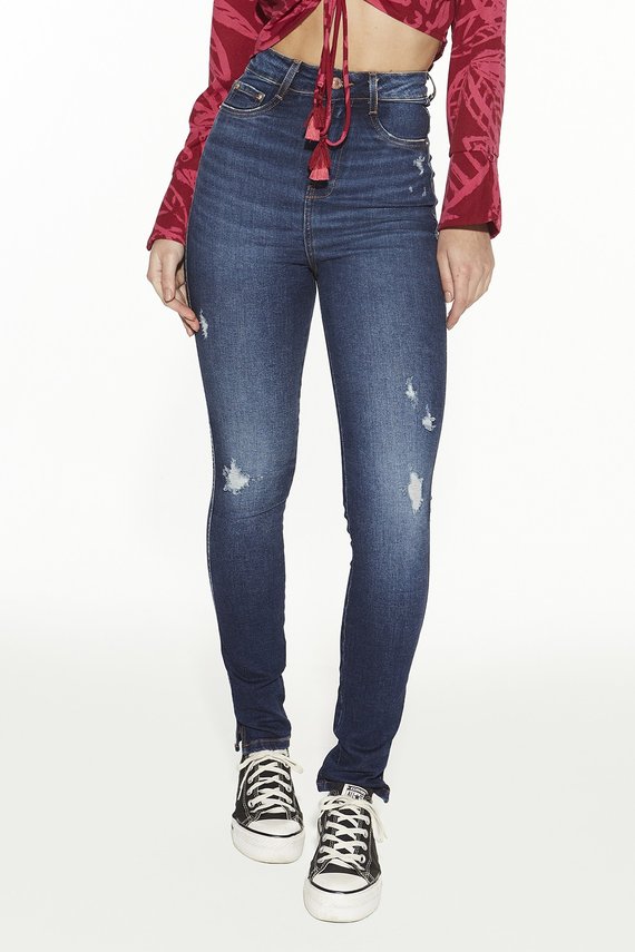 Calça Jeans Feminina Skinny Hot Pants Cigarrete - DZ20458