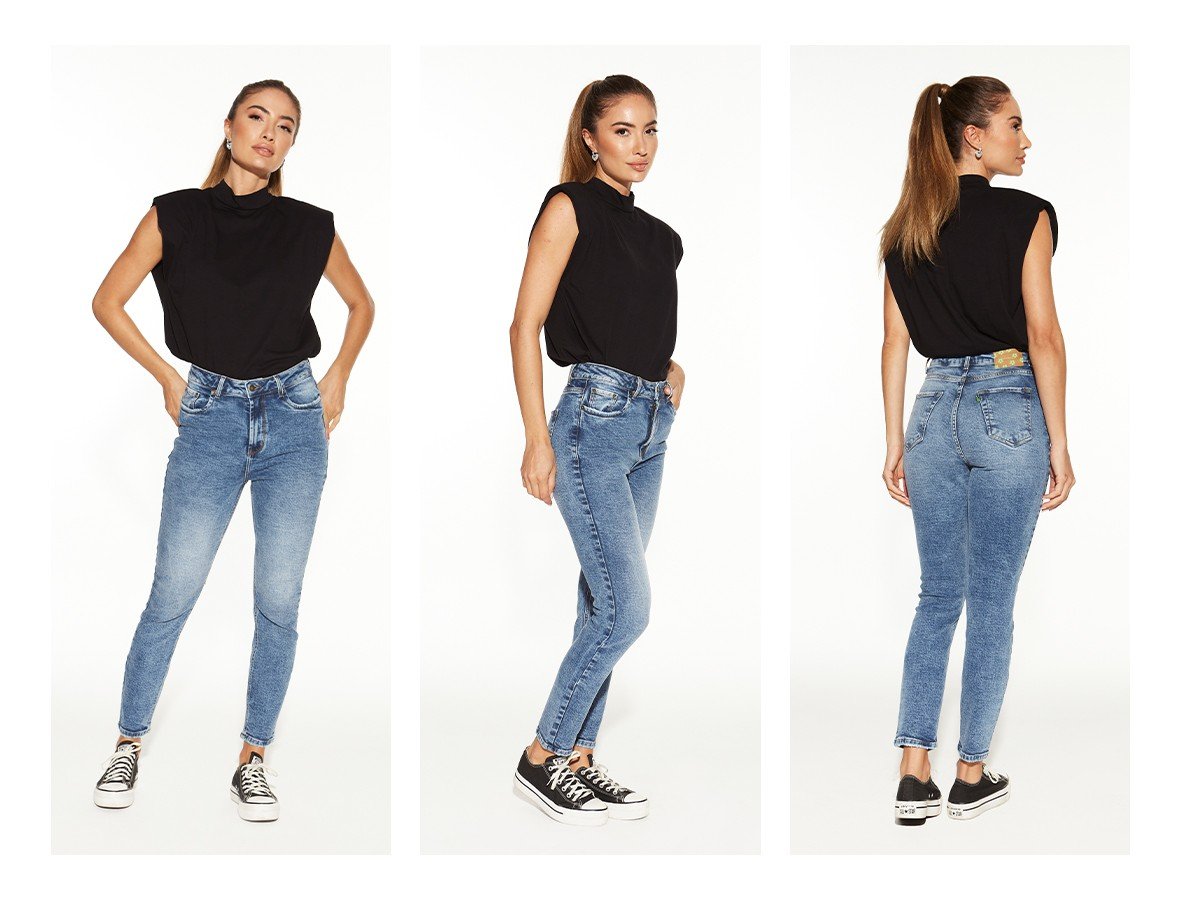 dz20474 com calca jeans feminina mom fit cigarrete denim zero trio