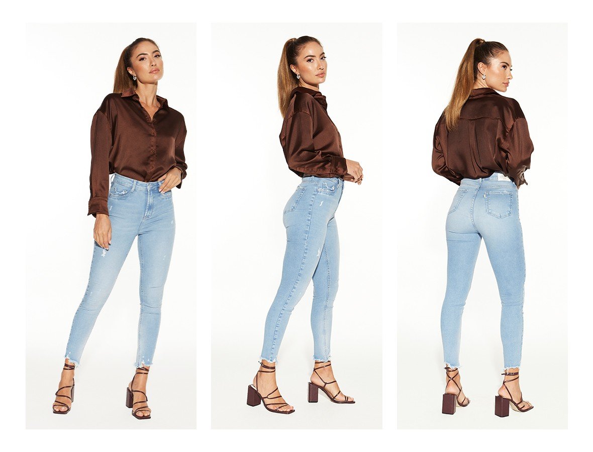 dz20481 re calca jeans feminina skinny hot pants cigarrete denim zero trio