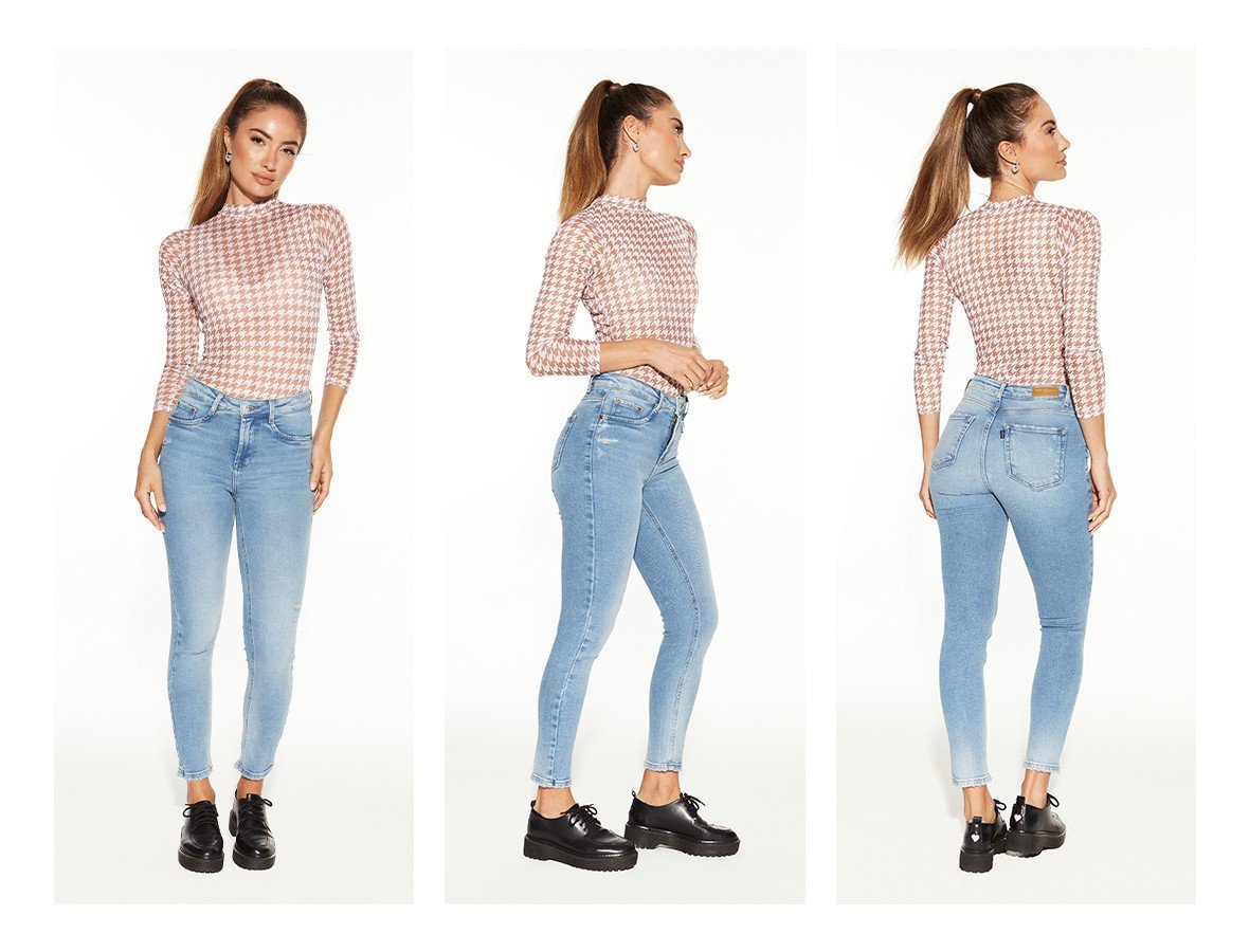 dz20489 re calca jeans feminina skinny media cigarrete denim zero trio