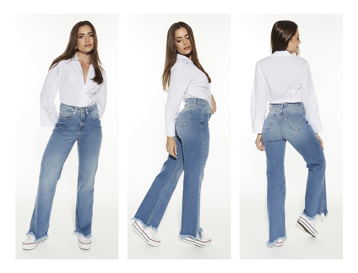 dz20503 com calca jeans feminina wide leg fit com abertura lateral denim zero trio