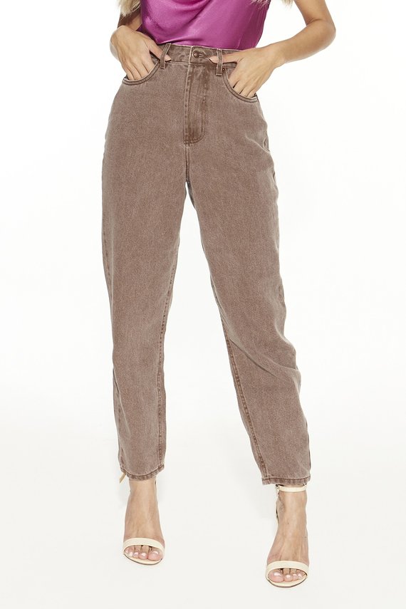 Calça Jeans Feminina Slouchy Cigarrete Color - DZ20499