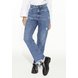 dz20496 alg calca jeans feminina reta tradicional com puidos denim zero frente prox