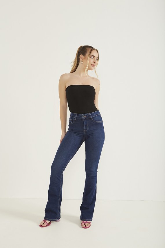 Calça Jeans Feminina Flare Média - DZ20375