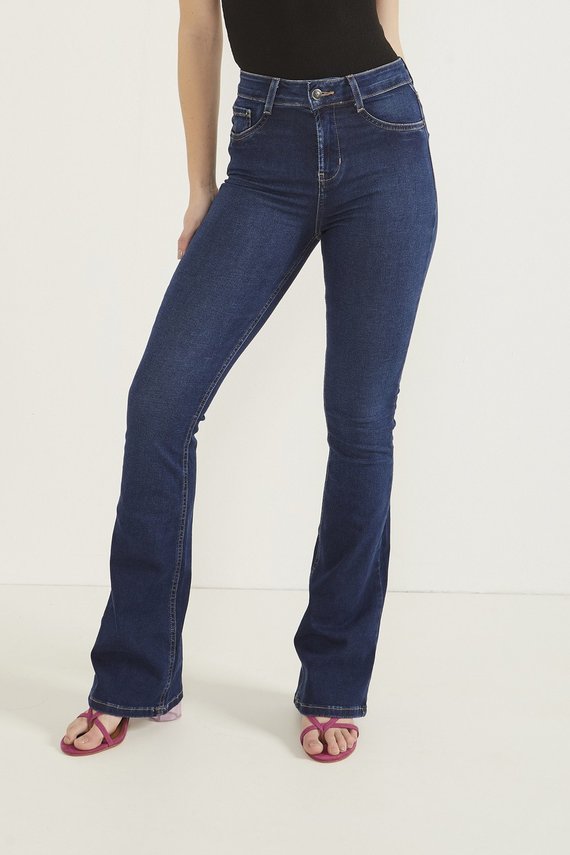 Calça Jeans Feminina Flare Média - DZ20375