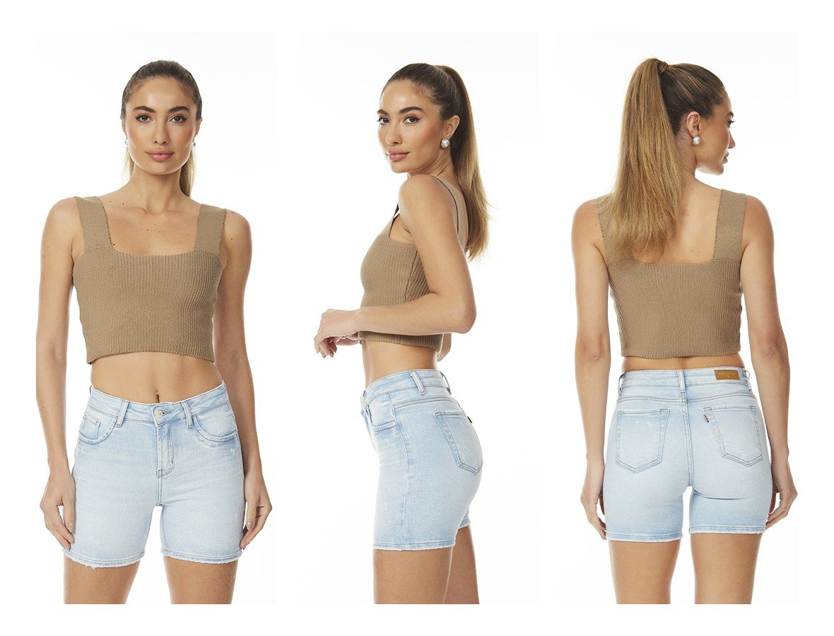 dz4073 com bermuda jeans feminina slim mediatradicional denim zero