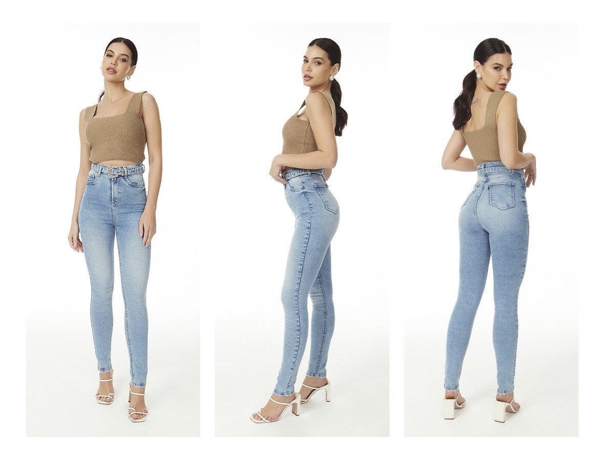 dz20540 com calca jeans feminina skinny cigarrete com cinto denim zero trio
