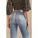 dz20550 re calca jeans feminina skinny media cigarrete com leves puidos denim zero detalhes 2