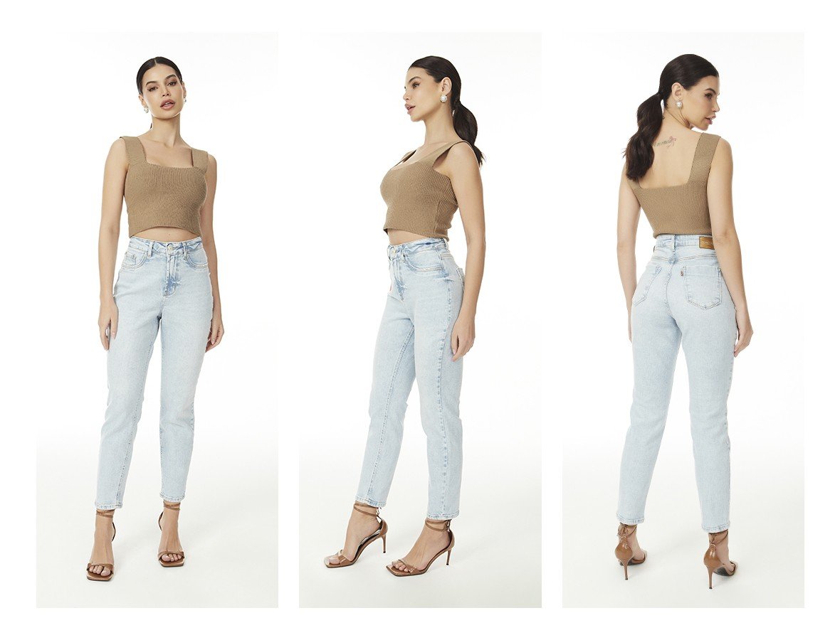 dz20529 alg calca jeans feminina mom fit cigarrete denim zero trio
