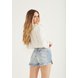 dz6715 alg shorts jeans feminino setentinha com bordados no bolso denim zero costas