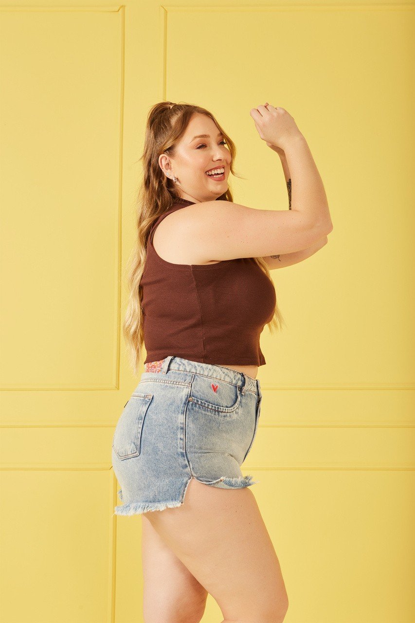 dz6715 alg shorts jeans feminino setentinha com bordados no bolso denim zero lado 3