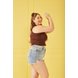 dz6715 alg shorts jeans feminino setentinha com bordados no bolso denim zero lado 3