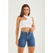 dz4077 re bermuda jeans feminina meia coxa tradicional denim zero frente 1