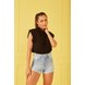 dz6723 com shorts jeans feminino setentinha fit barra dobrada denim zero lado 3 eas