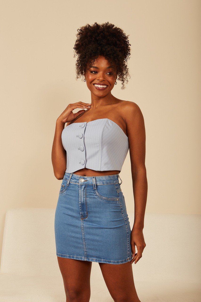 dz7274 com saia jeans feminina tubinho hot pants denim zero frente easy resize com