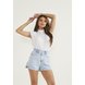 dz6725 alg shorts jeans feminino mom com abertura lateral denim zero frente 1