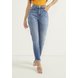 dz20577 com calca jeans feminina mom fit com barra irregular desfiada denim 3