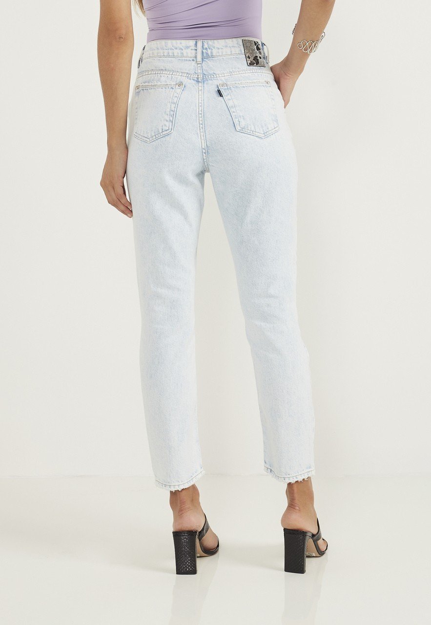 dz20603 alg calca jeans feminina mom cigarrete com recortes frontais costas prox easy