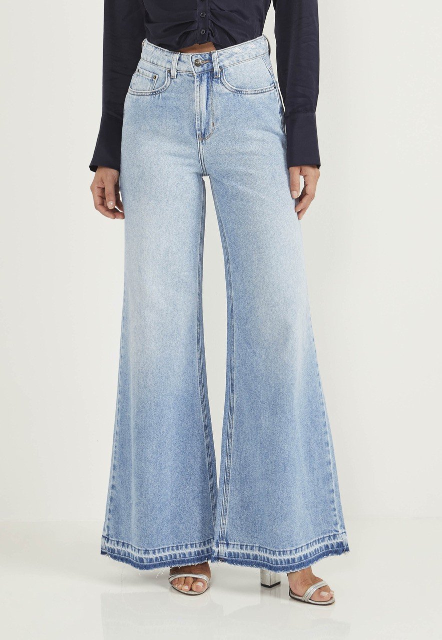 dz20325 alg calca jeans feminina pantalona com barra diferenciada frente prox easy re