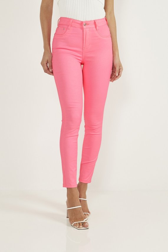 Calça Jeans Feminina Skinny Média Cigarrete Colorida - DZ20311