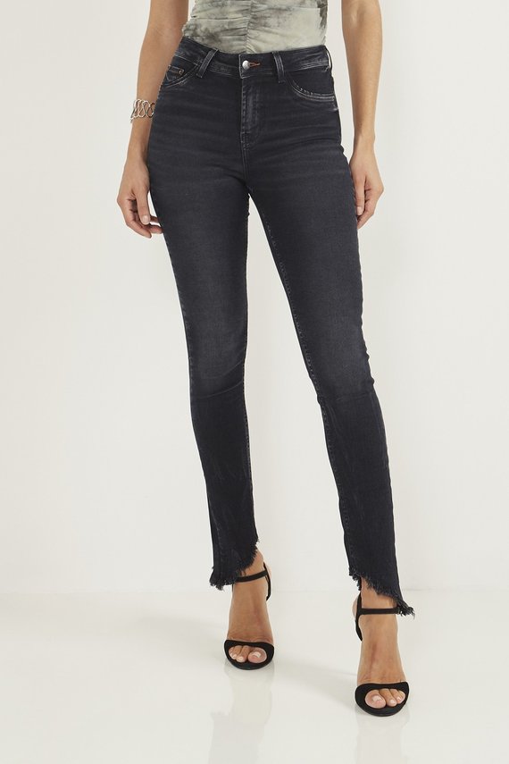 Calça Jeans Feminina Skinny Tradicional com Barra Diferenciada - DZ20620