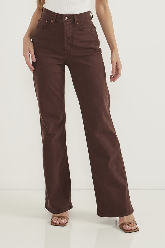 Calça Jeans Feminina Wide Leg Fit Cintura Alta Tradicional - DZ20649