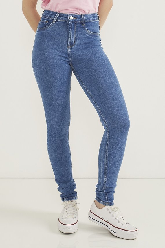 Calça Jeans Feminina Skinny Média Tradicional - DZ20640