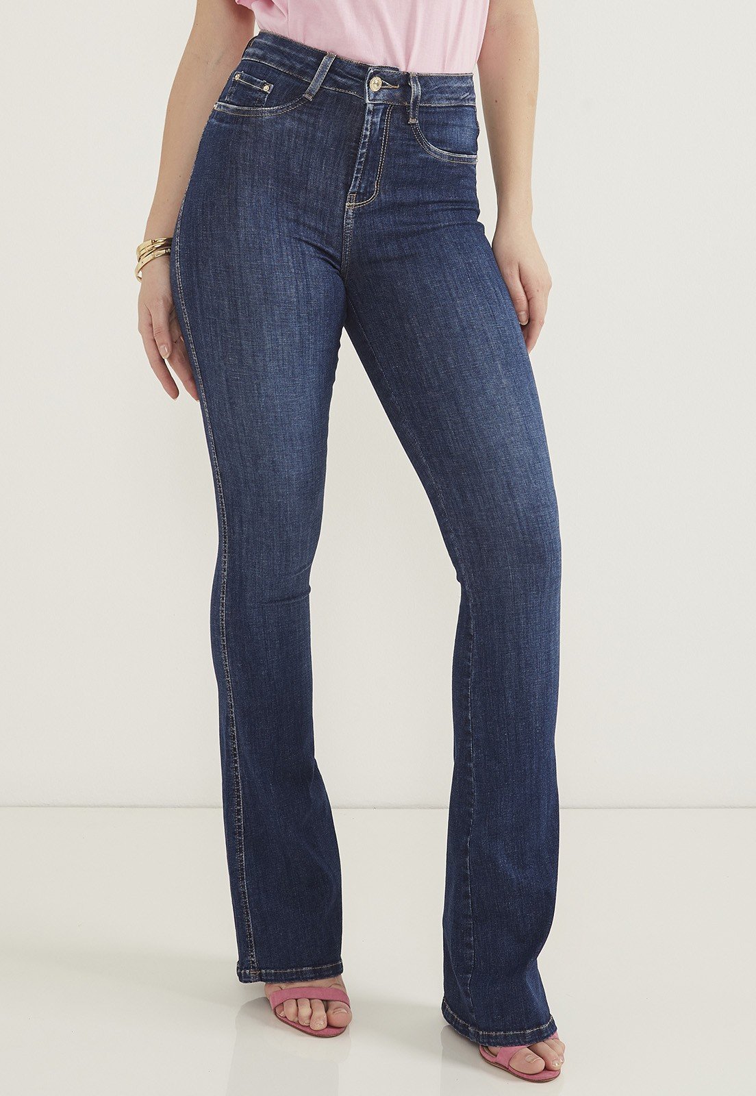 dz20537 re calca jeans feminina skinny media tradicional frente prox