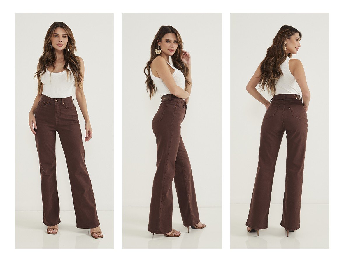dz20649 com calca jeans feminina wide leg fit cintura alta tradicional trio