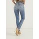 dz20641 re calca jeans feminina skinny media com recortes desfiados na lateral costas prox