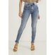 dz20641 re calca jeans feminina skinny media com recortes desfiados na lateral frente prox