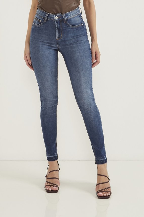 Calça Jeans Feminina Skinny Cigarrete Média Tradicional - DZ20635