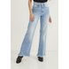 dz20650 com calca jeans feminina wide leg fit com barra desfiada frente prox