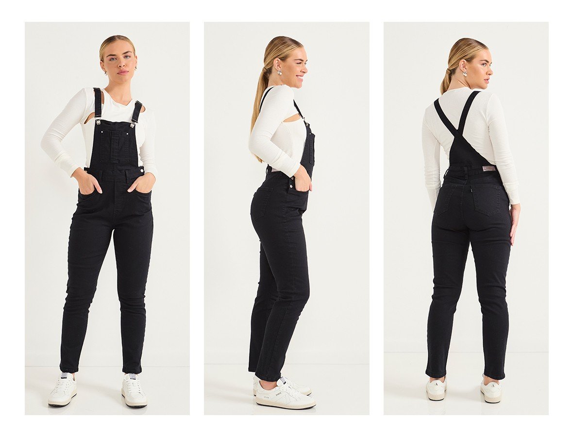 dz8055 com jardineira jeans feminina mom fit sem manga