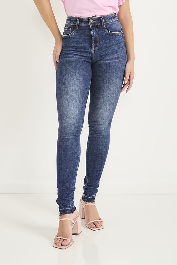 Calça Jeans Feminina Skinny Média Tradicional - DZ20681
