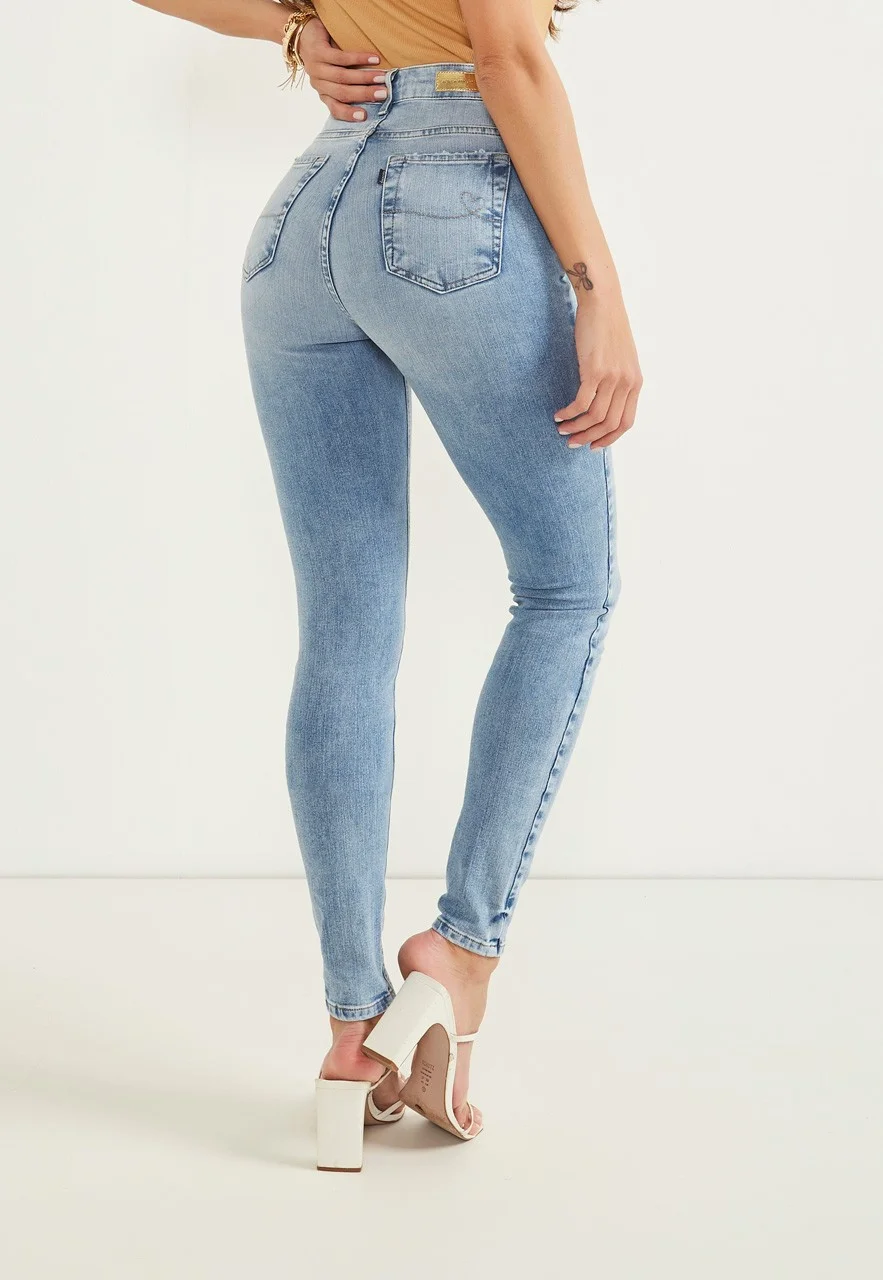 dz20583 ts calca jeans feminina skinny media tradicional denim zero costas prox