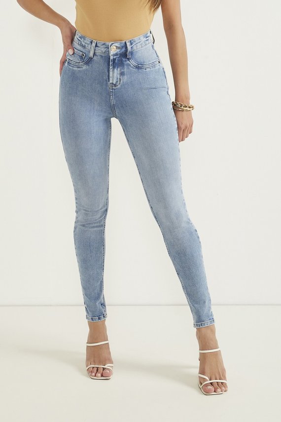 Calça Jeans Feminina Skinny Média Tradicional - DZ20583