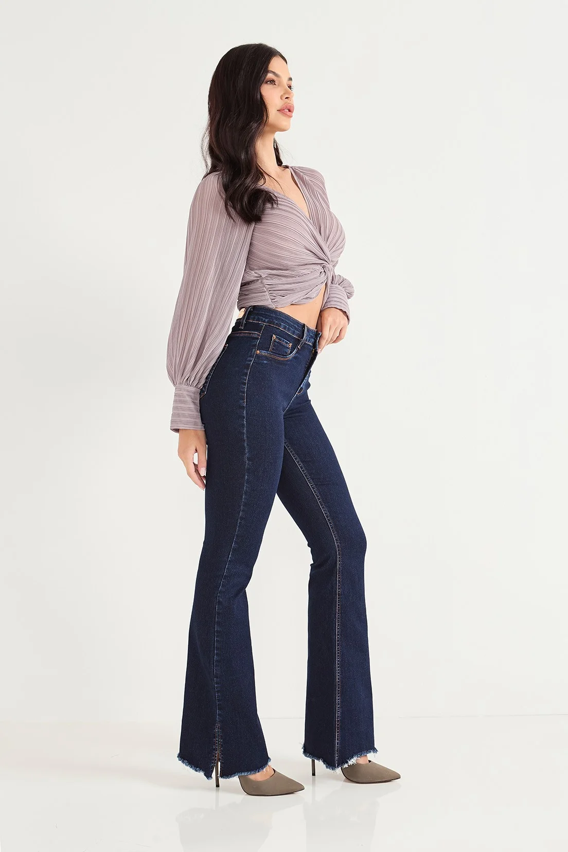 Calca alfaiataria abertura barra cheapest Lamis